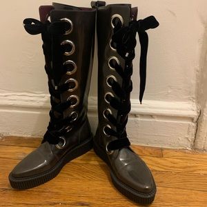 Marc by Marc Jacobs Boots Black Sullivan Creeper Knee High